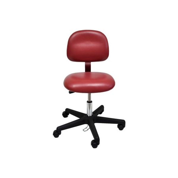 Industrial Seating ESD-Safe Vinyl Chair with Nylon Base with Drag Chain Burgundy 52-VCD BURG-461 - main